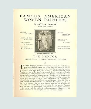 Famous American Women Painters by Arthur Hoeber, Mentor Department of Fine Arts, Serial No. 55. C...