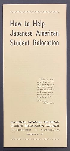 How to help Japanese American student relocation