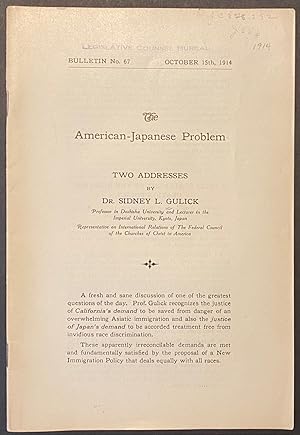 The American-Japanese problem; two addresses