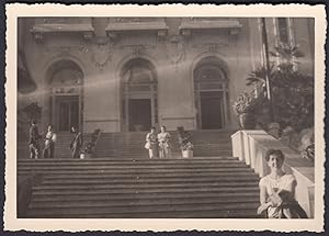 Sanremo, Facciata e scalinata del Casinò, 1950 Fotografia vintage