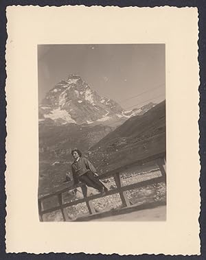 Cervinia Breuil, Scorcio caratteristico, 1955 Fotografia vintag, Old Photo
