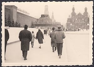 Mosca, Russia, Veduta generale Piazza Rossa, 1950 Fotografia vintage