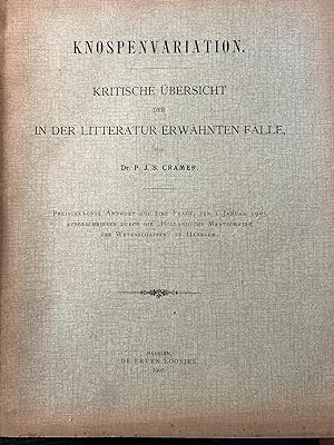 Science 1907 First edition | Knospenvariation. Kritische übersicht der in der litteratur erwähnte...