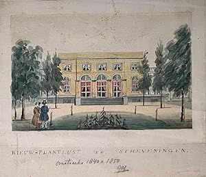Antique print Scheveningen /Statenkwartier ca 1850 | Nieuw-Plantlust te Scheveningen, 1 p.
