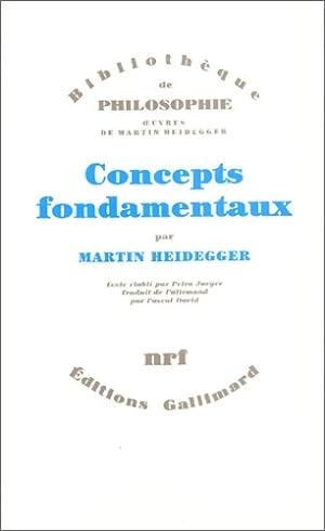 Concepts fondamentaux - Martin Heidegger