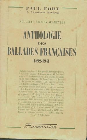 Anthologie des ballades fran?aises 1897-1920 - Paul Fort