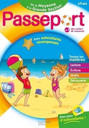 Passeport - De la Moyenne ? la Grande Section 4/5 ans - Cahier de vacances 2024 - Nadia Poure