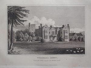 Original Antique Engraving Illustrating Wroxhall Abbey in Warwickshire. Published By W. Emans in ...