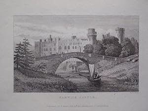 Original Antique Engraving Illustrating Warwick Castle in Warwickshire. Published By W. Emans in ...