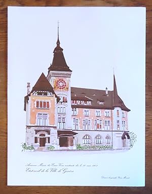 Ancienne Mairie des Eaux-Vives construite dès le 30 mai 1907. Etat civil de Genève.