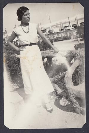 La giovane Rosina in abito elegante, Fashion. Moda, 1932 Fotografia vintage