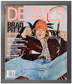 Details Magazine - January / February, 2001. Brad Pitt Cover. Murdoch Brothers; Anthony Hopkins; ...