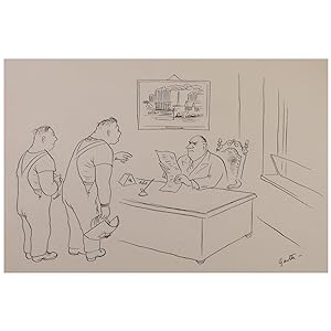 Original Unpublished New Yorker Cartoon "The Men Don't Like."