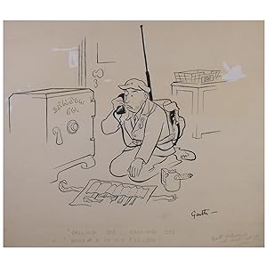 Original Unpublished New Yorker Cartoon "Calling Joe"