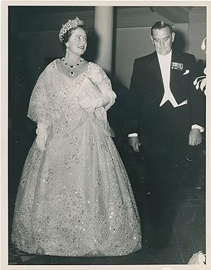 Original photograph of Queen Elizabeth the Queen Mother during her 1958 tour of New Zealand