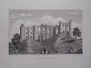 Original Antique Engraving Illustrating Kenilworth Castle in Warwickshire. Published By W. Emans ...