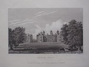 Original Antique Engraving Illustrating Aston Hall in Warwickshire. Published By W. Emans in 1830