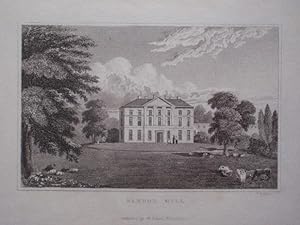 Original Antique Engraving Illustrating Elmdon Hall in Warwickshire. Published By W. Emans in 1830