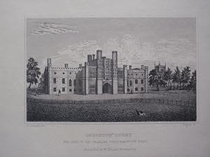 Original Antique Engraving Illustrating Coughton Court in Warwickshire. Published By W. Emans in ...