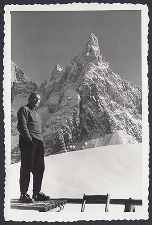Picco di una Montagna da identificare, 1950 Fotografia vintage, Old Photo