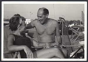 Italia 1960, Vasto (CH), Innamorati in spiaggia, Foto epoca Vintage Photo