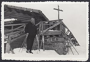 Rifugio di una Montagna da identificare, 1950 Fotografia vintage, Old Photo