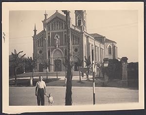 Italia, Facciata Chiesa da identificare, 1950 Fotografia vintage, Old Photo