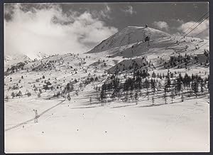Montagne da identificare, Veduta con la neve, 1950 Fotografia vintage