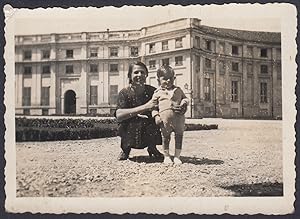 Italia, Facciata castello da identificare, 1950 Fotografia vintage, Old Photo