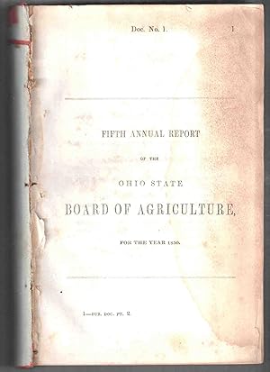 Fifth Annual Report of the Ohio State Board of Agriculture for the Year 1850
