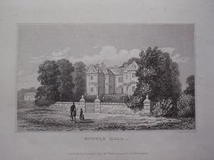 Original Antique Engraving Illustrating Knowle Hall in Warwickshire. Published By W. Emans in 1830
