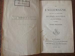 De l' ALLEMAGNE . 1814 Seconde édition en 3 volumes reliés .
