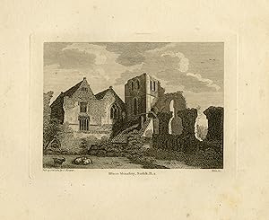 Antique Print-Ruins of Estacre Monastery in Norfolk-England-Ellis-1784
