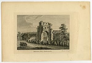 Antique Print- Ruins of Hubberstone Priory-Pembrokeshire-England-Picot-ca. 1786