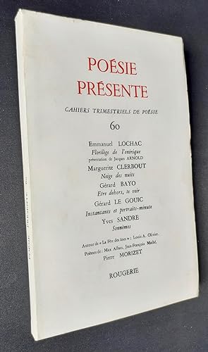 Poésie présente. Cahiers trimestriels de poésie. N°60, septembre 1986.