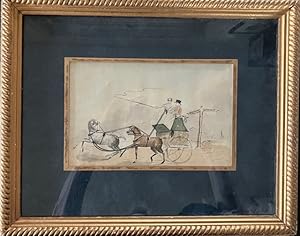 [Original Amateur Watercolor: On the Road from London to Bristol]