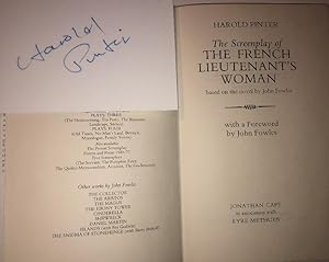 French Lieutenants Woman, the Screenplay. 1981, 1st. Edn. dw. With a Signed White Card, Loosely i...