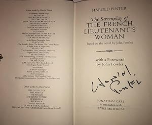 French Lieutenants Woman, the Screenplay. 1981, 1st. Edn. dw. SIGNED by PINTER & CARL DAVIS (musi...