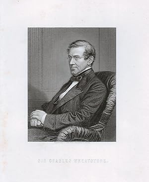 Sir Charles Wheatstone (1802-1875) English scientist, inventor of the stereoscope, the Playfair c...