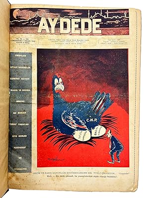 [RARE COMPLETE RUN OF SATIRIC MAGAZINE IN ALL PRE & AFTER REPUBLICAN PERIODS] Aydede: Pazartesi v...