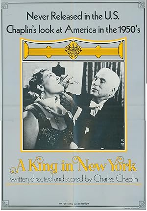 Original 1973 Poster for the Re-Release of A King in New York