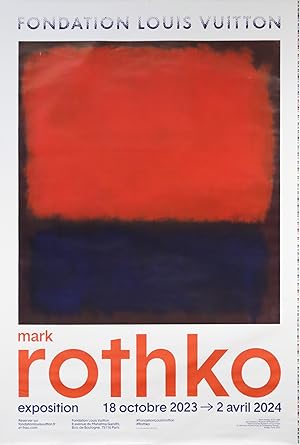 2023 French Exhibition Poster - Mark Rothko, Fondation Louis Vuitton (N.14)