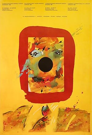 1980 Polish Exhibition Poster, Poster Biennale of Warsaw (Large Size) Swierzy