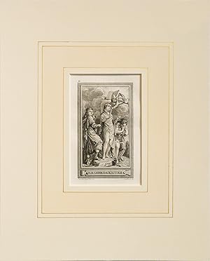 1780s French Engraving, Le Libre-Arbitre (Free Will), Matted