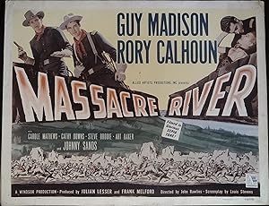 Massacre River Complete Lobby Card Set 1949 Guy Madison, Rory Calhoun!