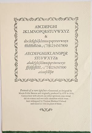 Portrait of a Rare Typeface - Garamond (First Edition)