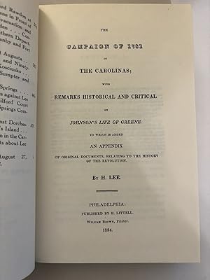 Campaign of 1781 in the Carolinas