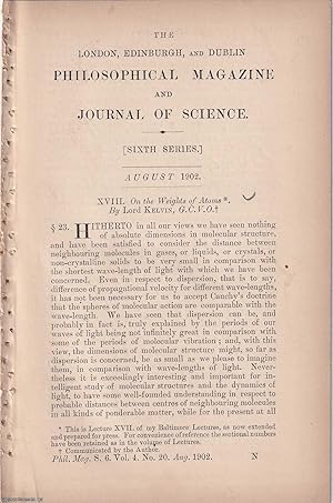 On the Weights of Atoms. A paper from The London, Edinburgh, and Dublin Philosophical Magazine an...