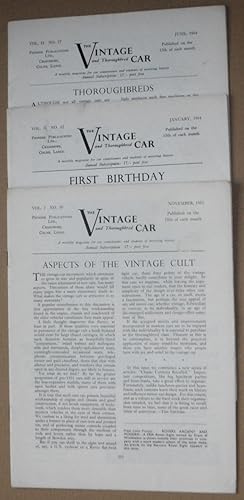 The Vintage and Thoroughbred Car, 6 issues 1953-54