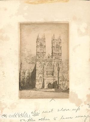 Three etchings by John Sloan for the series of etchings entitled Westminster Abbey